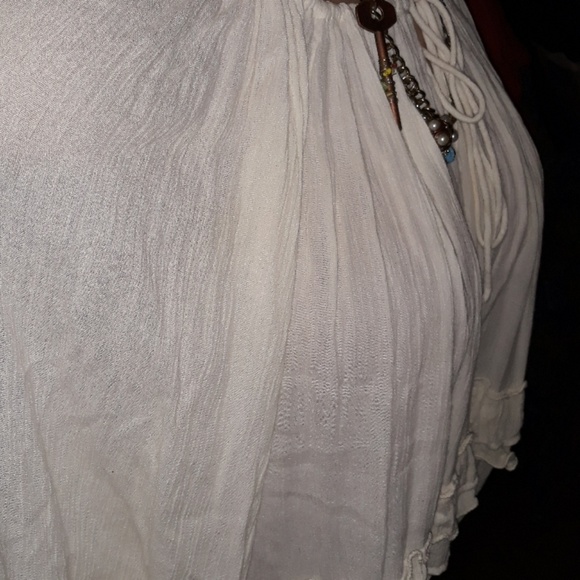 Ralph Lauren blouse boho * 3 charm necklace - Picture 3 of 5